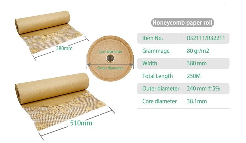 Honeycomb paper roll