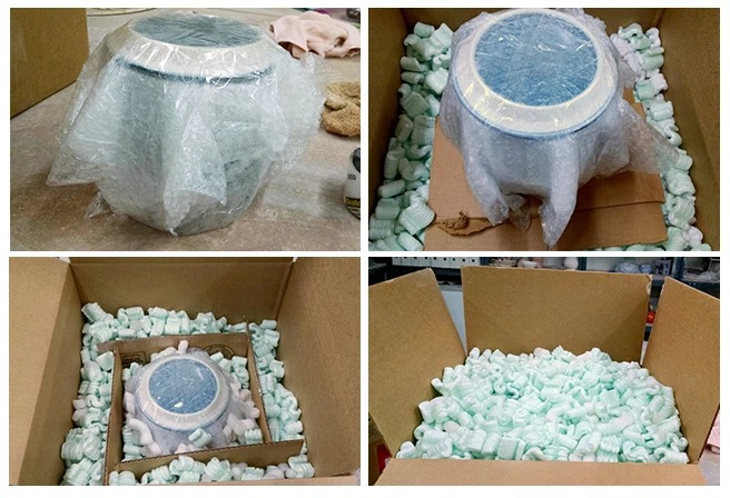 Luftpolsterfolie + Erdn&uuml;sse verpacken