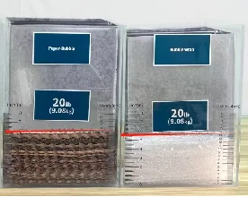 Paper-Bubble VS plastic bubble